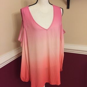 A.N.A. cold shoulder top